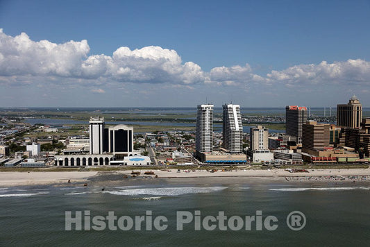 Photo - Beaches and Boardwalk on The New Jersey Shore in Atlantic City, New Jersey- Fine Art Photo Reporduction