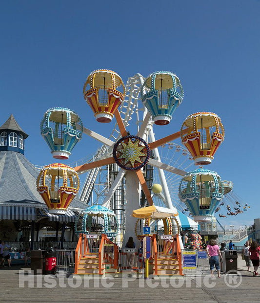 Photo- Morey's Piers, an Amusement Park on The Boardwalk in Wildwood, New Jersey 2 Fine Art Photo Reproduction