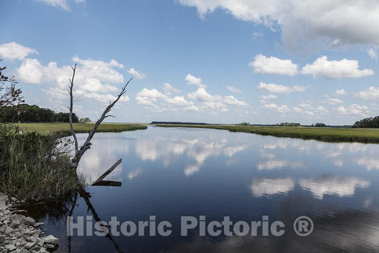 Photo - Marsh and Waterway, Middle Township, New Jersey- Fine Art Photo Reporduction