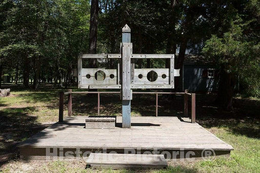Photo - The Stocks at Historic Cold Spring Village in Cape May, New Jersey- Fine Art Photo Reporduction