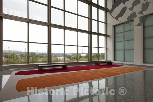 Photo - Interior lobby. U.S. Courthouse and Federal Building, Cedar Rapids, Iowa- Fine Art Photo Reporduction