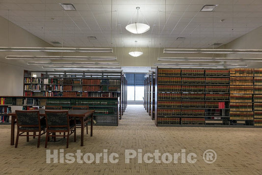 Photo - Library. U.S. Courthouse and Federal Building, Cedar Rapids, Iowa- Fine Art Photo Reporduction