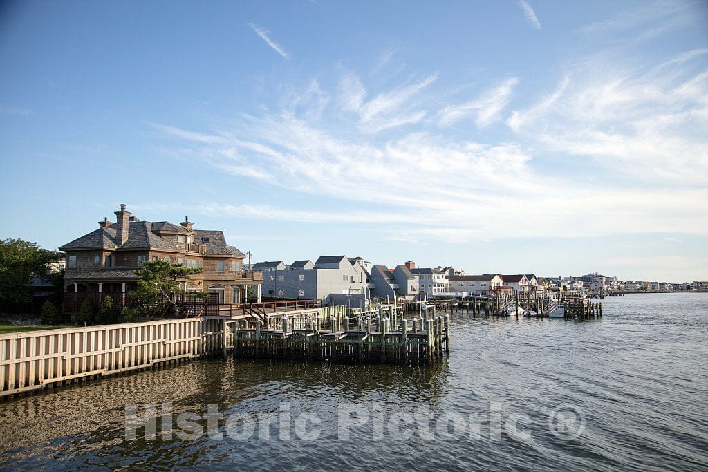 Photo- Homes Along The Great Egg Harbor Bay in Longport, New Jersey 1 Fine Art Photo Reproduction
