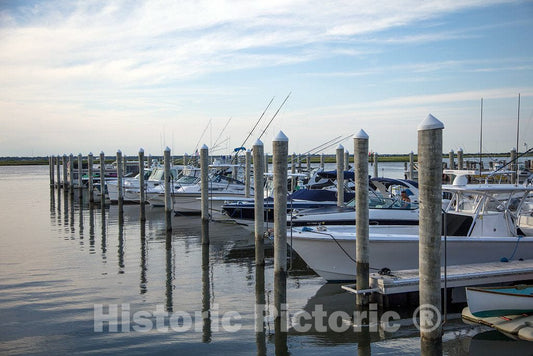 Photo - Marina in Great Egg Harbor Bay in Margate City, New Jersey- Fine Art Photo Reporduction
