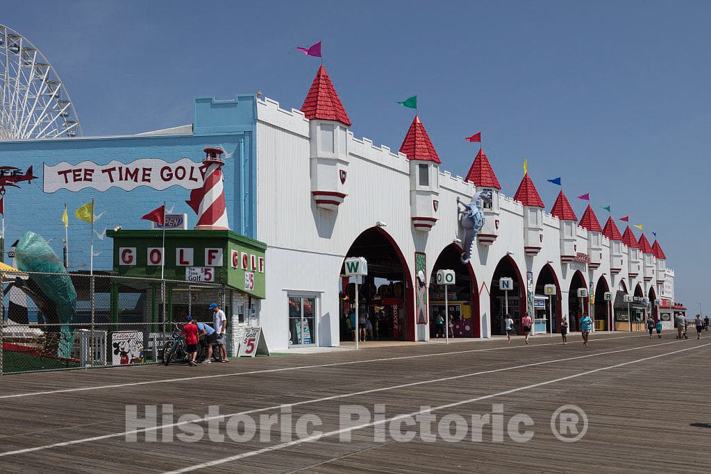 Photo- Gillian's Wonderland Pier, a Historic Amusement Park Founded in 1929 by David Gillian on The Boardwalk in Ocean City, New Jersey 4 Fine Art Photo Reproduction