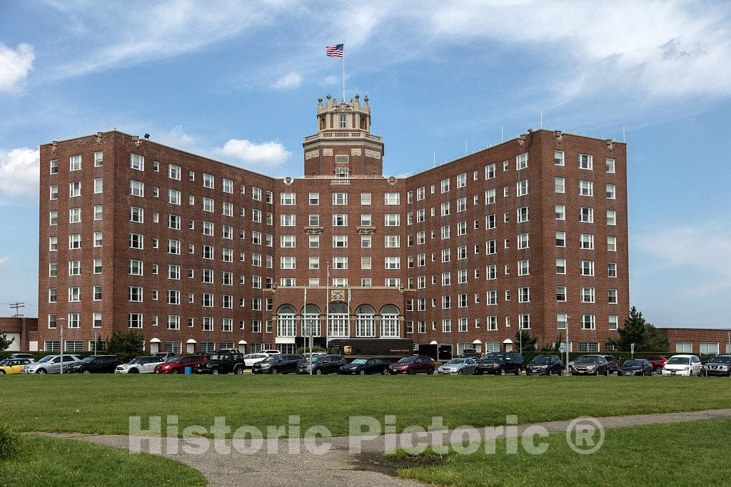 Photo - Historic Berkeley Oceanfront Hotel Built in 1924 in Asbury Park, New Jersey- Fine Art Photo Reporduction