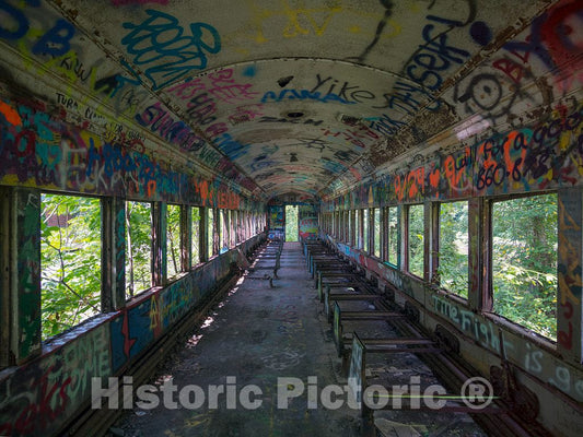 Photo - Abandoned passenger train car in Lambertville, New Jersey- Fine Art Photo Reporduction