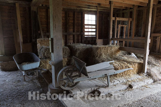 Photo - Hay in The Horse Stable at The Howell Living History Farm in Lambertville, New Jersey- Fine Art Photo Reporduction