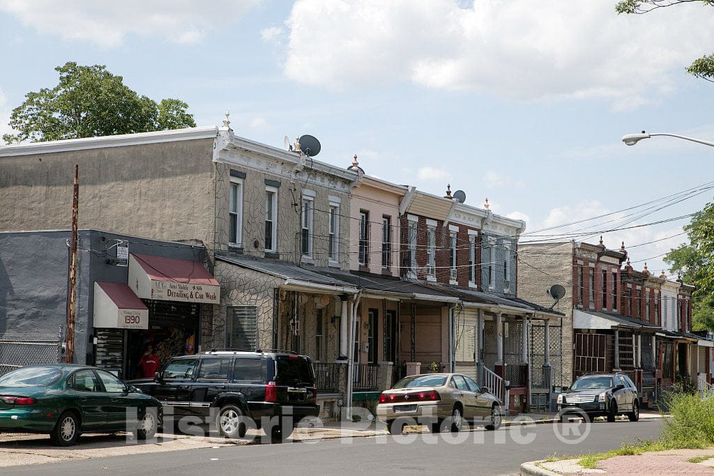 Photo- Typical Residential Neighborhood in Camden, New Jersey 3 Fine Art Photo Reproduction