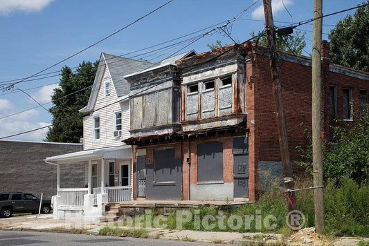 Photo- Typical Residential Neighborhood in Camden, New Jersey 4 Fine Art Photo Reproduction