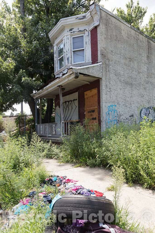 Photo- Uninhabitable Home in Camden, New Jersey 1 Fine Art Photo Reproduction