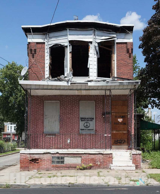 Photo- Uninhabitable Home in Camden, New Jersey 2 Fine Art Photo Reproduction