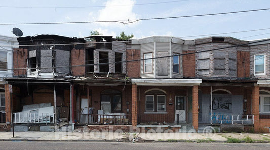 Photo- Typical Residential Neighborhood in Camden, New Jersey 7 Fine Art Photo Reproduction