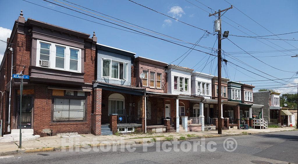 Photo- Typical Residential Neighborhood in Camden, New Jersey 9 Fine Art Photo Reproduction
