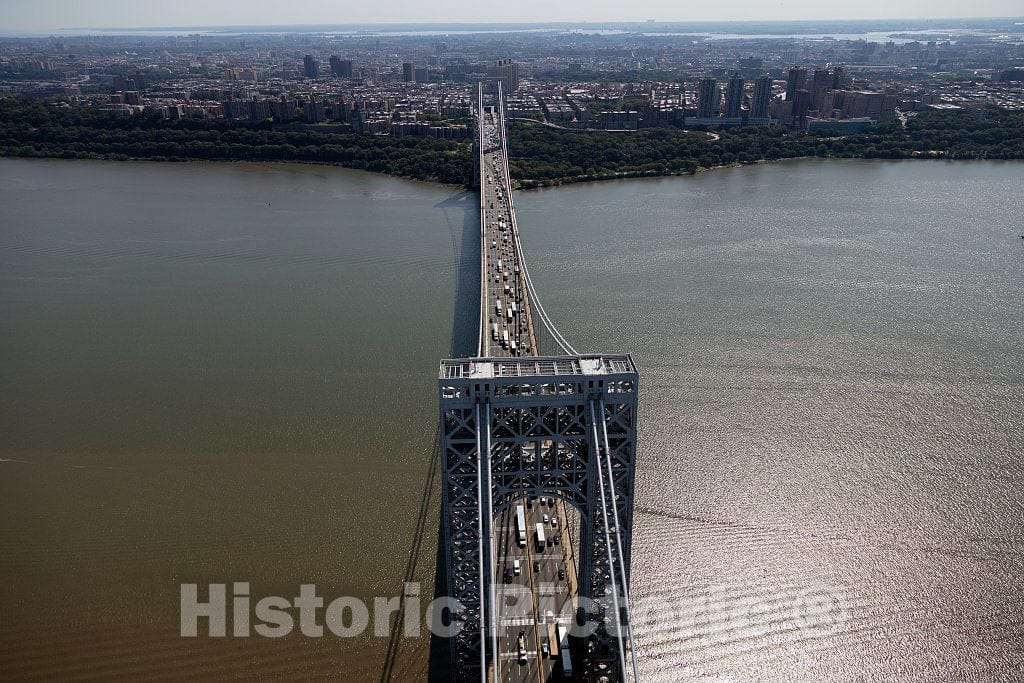 Photo- The George Washington Bridge Over The Hudson River in Fort Lee, New Jersey 2 Fine Art Photo Reproduction