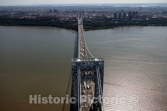 Photo- The George Washington Bridge Over The Hudson River in Fort Lee, New Jersey 2 Fine Art Photo Reproduction