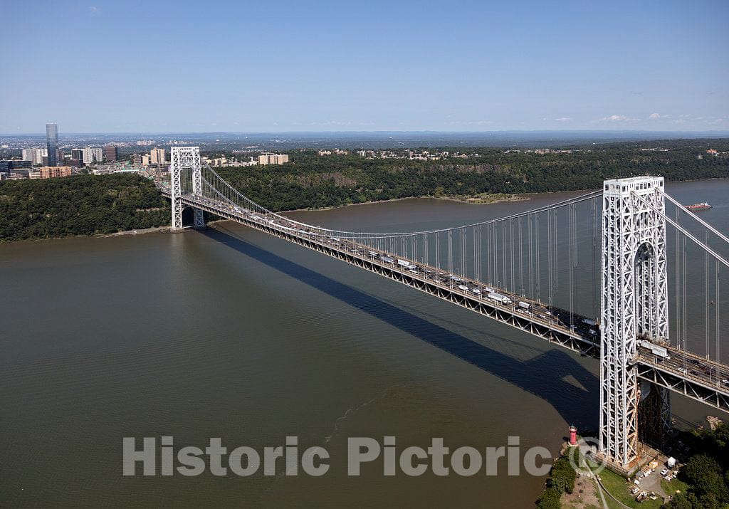 Photo- The George Washington Bridge Over The Hudson River in Fort Lee, New Jersey 3 Fine Art Photo Reproduction