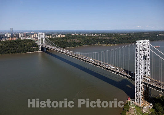 Photo- The George Washington Bridge Over The Hudson River in Fort Lee, New Jersey 3 Fine Art Photo Reproduction