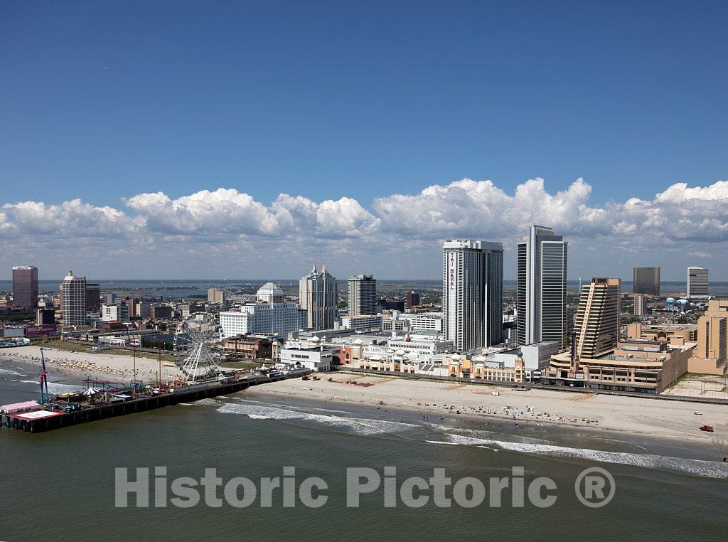 Photo - Aerial View of The Steel Pier in Atlantic City, New Jersey- Fine Art Photo Reporduction
