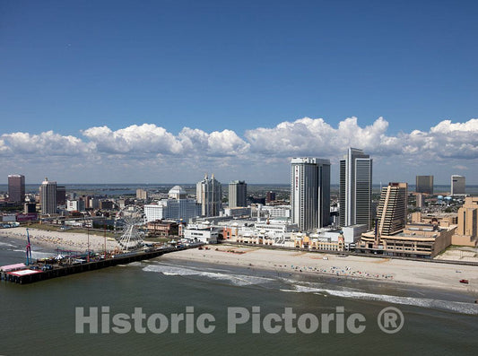 Photo - Aerial View of The Steel Pier in Atlantic City, New Jersey- Fine Art Photo Reporduction