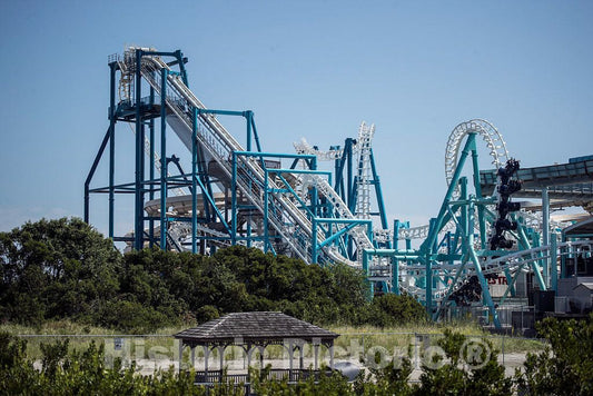 Photo - Morey's Piers Great Nor Easter Roller Coaster now known as Fly.Wildwood, New Jersey- Fine Art Photo Reporduction