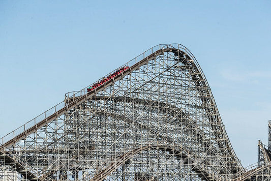 Photo- The Great White in Wildwood, New Jersey is a sit-down wooden/steel roller coaster made and built by the now defunct Custom Coasters International 1 Fine Art Photo Reproduction