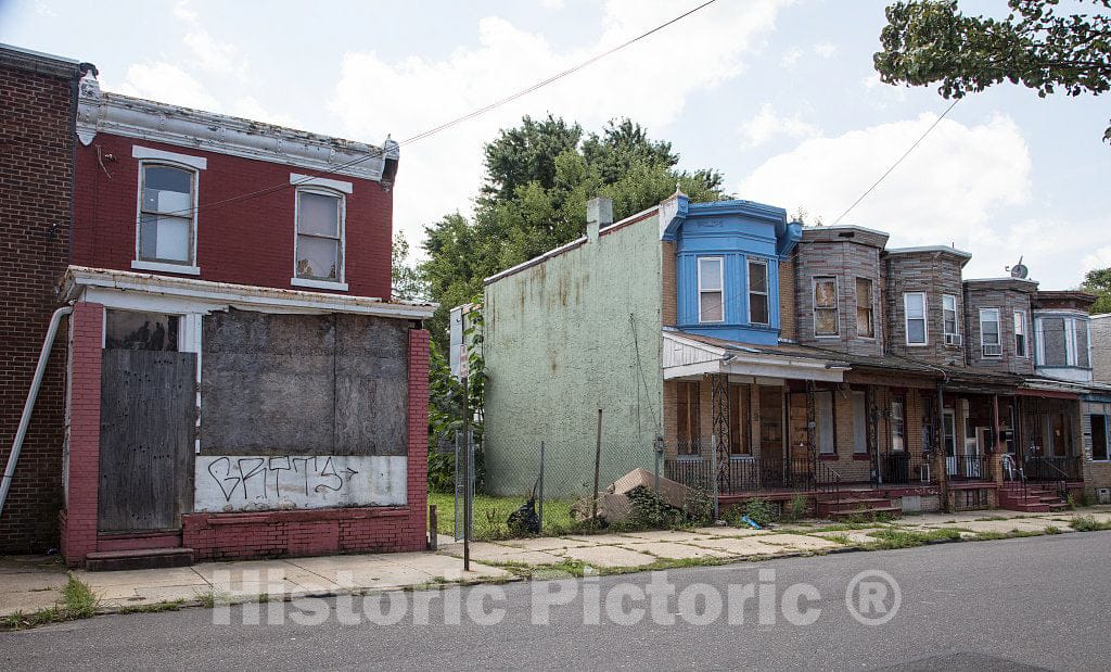 Photo- Demolished Houses in Camden, New Jersey 2 Fine Art Photo Reproduction