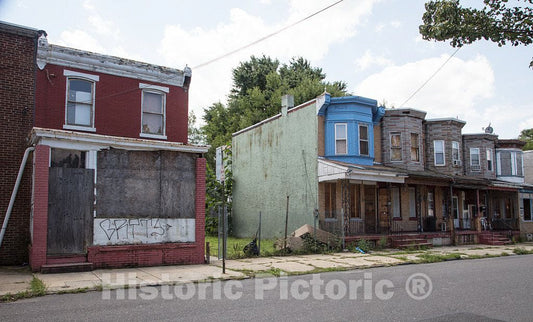 Photo- Demolished Houses in Camden, New Jersey 2 Fine Art Photo Reproduction