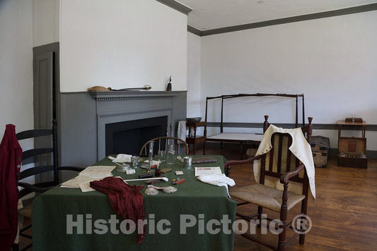 Photo- Officer Offices at The Ford Mansion, The site of The Hard Winter (December 1779 - May 1780) Quarters of George Washington and The Continental Army 3 Fine Art Photo