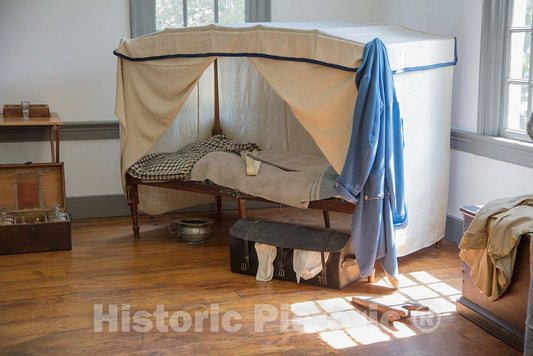 Photo - Officers cot at The Ford Mansion, The site of The Hard Winter (December 1779 - May 1780) Quarters of George Washington and The Continental Army