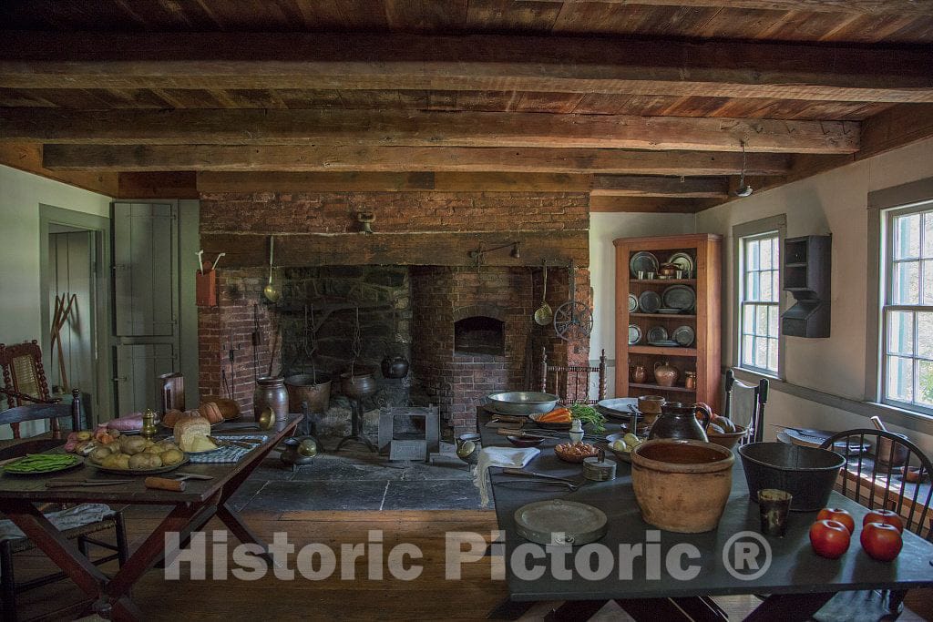 Photo - Kitchen in The Ford Mansion. The Mansion was The site of The Hard Winter- Fine Art Photo Reporduction