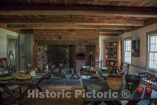 Photo - Kitchen in The Ford Mansion. The Mansion was The site of The Hard Winter- Fine Art Photo Reporduction