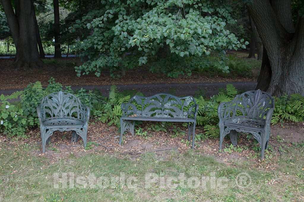 Photo- Garden Resting Area at Glenmont, The Estate of Thomas and Mina Edison. Thomas Edison Purchased This Grand Estate for his New Bride, Mina Miller Edison, in 1886 2