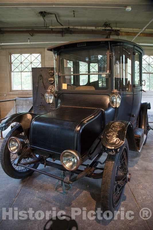 Photograph - Vintage Vehicle in The Garage at Glenmont, The Estate of Thomas and Mina Edison. Thomas Edison Purchased This Grand Estate for his New Bride, Mina Miller Edison, in 1886 1