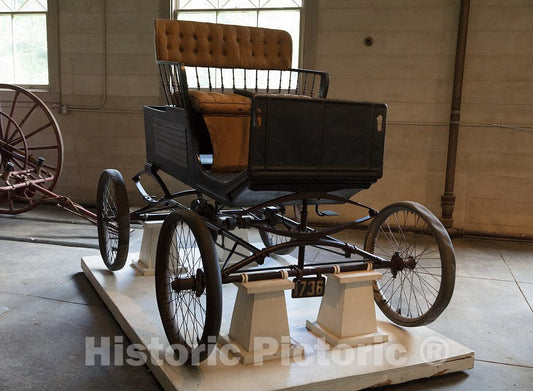 Photo- Vintage Buggy in The Garage at Glenmont, The Estate of Thomas and Mina Edison. Thomas Edison Purchased This Grand Estate for his New Bride, Mina Miller Edison, in 1886