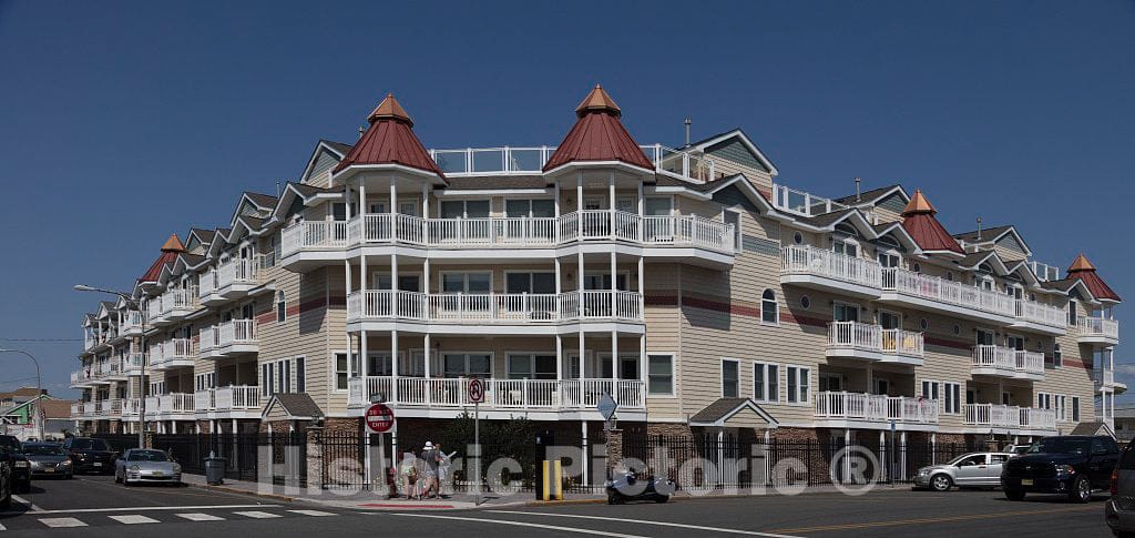 Photo - Condominiums Along The Boardwalk in Seaside Heights, New Jersey- Fine Art Photo Reporduction