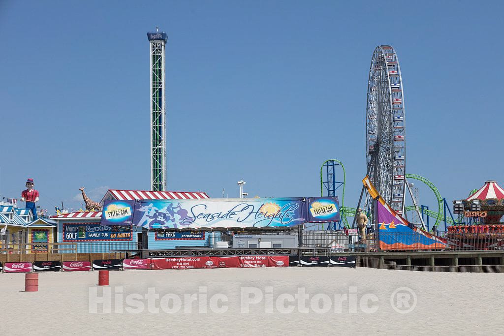 Photo- Casino Pier Amusement Park along the boardwalk in Seaside Heights, New Jersey 2 Fine Art Photo Reproduction