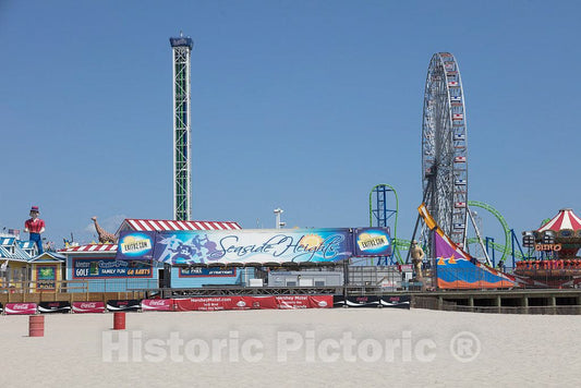 Photo- Casino Pier Amusement Park along the boardwalk in Seaside Heights, New Jersey 2 Fine Art Photo Reproduction