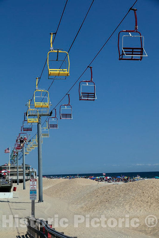 Photo- Chairlift Ride Along The Boardwalk in Seaside Heights, New Jersey 1 Fine Art Photo Reproduction