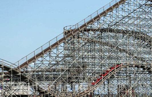 Photo - The Great White Roller Coaster Along The Boardwalk in Ocean City, New Jersey- Fine Art Photo Reporduction