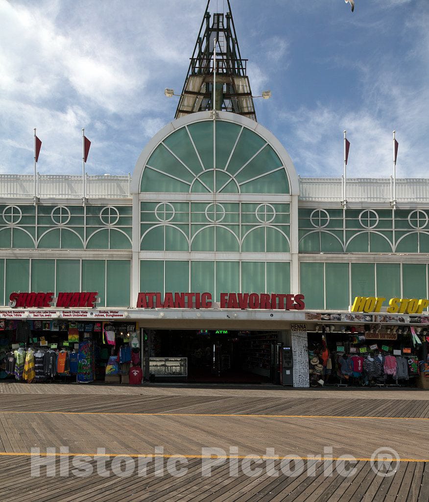 Photo- Shops Along The Boardwalk Near The Steel Pier in Atlantic City, New Jersey 8 Fine Art Photo Reproduction