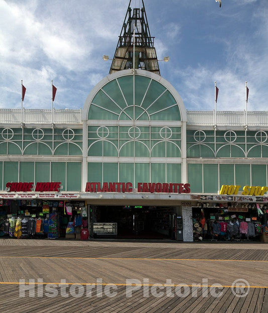 Photo- Shops Along The Boardwalk Near The Steel Pier in Atlantic City, New Jersey 8 Fine Art Photo Reproduction