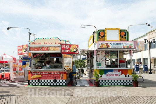 Photo- Shops Along The Boardwalk Near The Steel Pier in Atlantic City, New Jersey 6 Fine Art Photo Reproduction