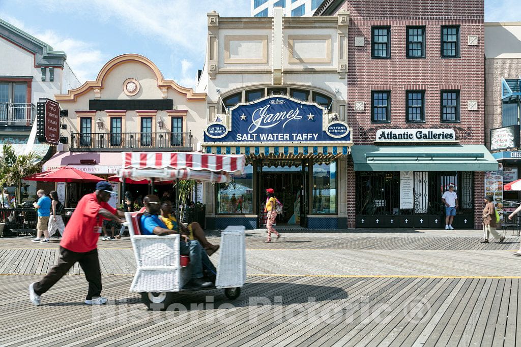 Photo- Shops Along The Boardwalk Near The Steel Pier in Atlantic City, New Jersey 2 Fine Art Photo Reproduction