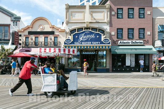 Photo- Shops Along The Boardwalk Near The Steel Pier in Atlantic City, New Jersey 2 Fine Art Photo Reproduction