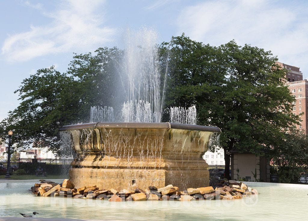 Photo - Fountain in Brighton Park Along The Boardwalk Near The Steel Pier in Atlantic City, New Jersey- Fine Art Photo Reporduction