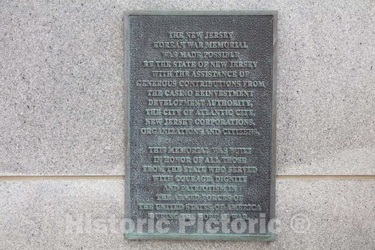Photo- Korean War Memorial Along The Boardwalk in Atlantic City, New Jersey 3 Fine Art Photo Reproduction