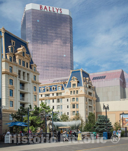 Photo - Hotels Along The Boardwalk Near The Steel Pier in Atlantic City, New Jersey- Fine Art Photo Reporduction