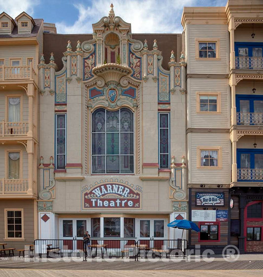 Photo - Warner Theatre on The Boardwalk Near The Steel Pier in Atlantic City, New Jersey- Fine Art Photo Reporduction
