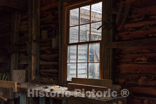 Photo- Woodworking shop in the historic village of Batsto in the Pine Barrens of New Jersey 2 Fine Art Photo Reproduction